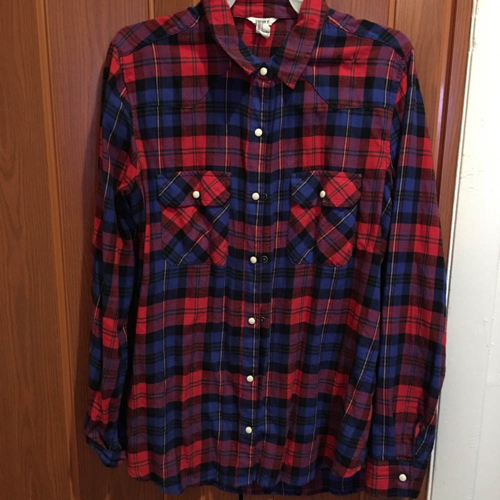 Red and blue flannel